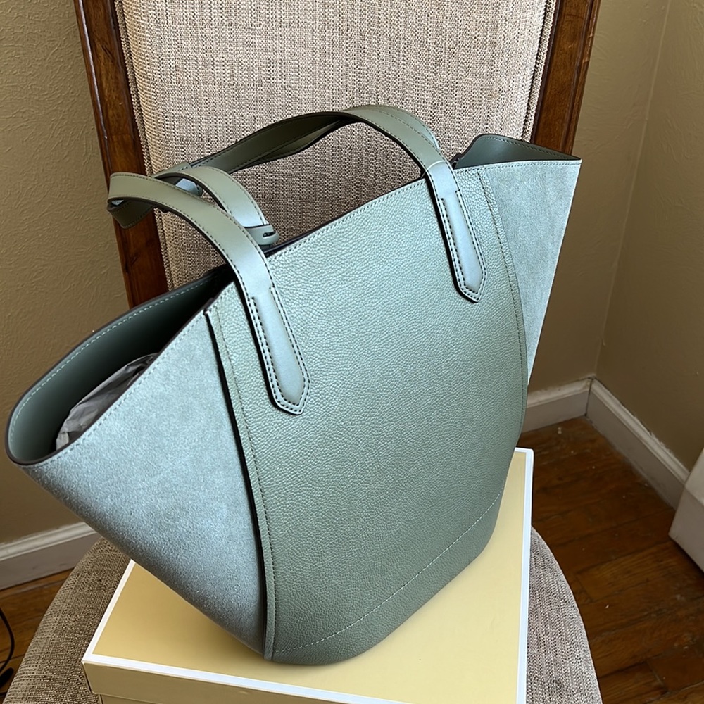 Michael Kors Portia Large Tote Leather Army Green - Picture 6 of 13